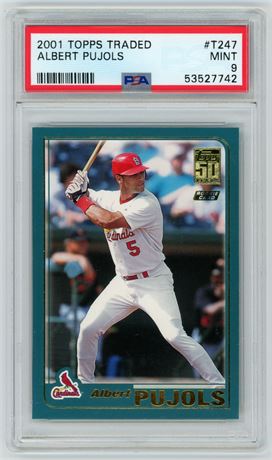 2001 Topps Traded Albert Pujols RC PSA 9 MINT