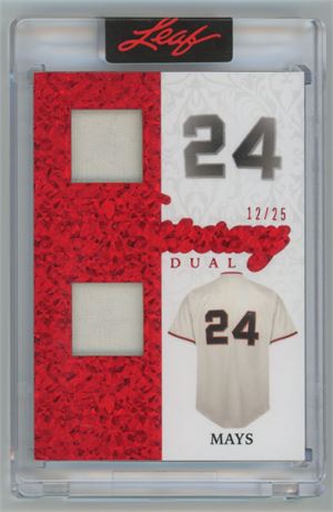 2023 Leaf Superlative Willie Mays Dual Aristocracy /25 GU Game Used