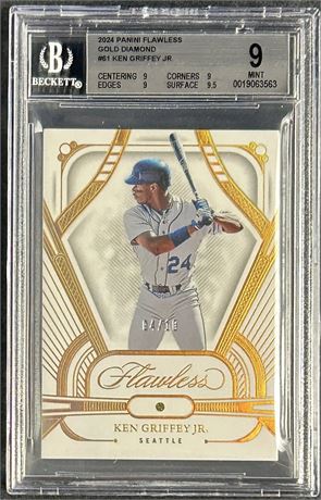 2024 Panini Flawless #61 Ken Griffey Jr Gold Diamond 4/10 BGS 9 MINT