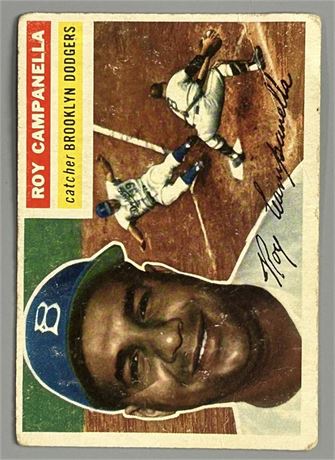 1956 Topps #101 Roy Campanella Grey Back Low Grade