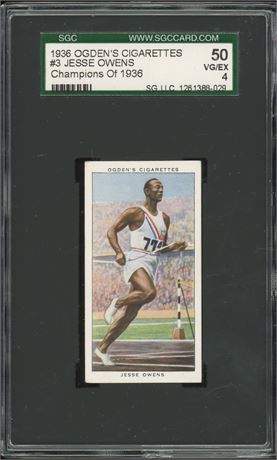 1937 Ogden's LTD Champions of 1936  #3 Jesse Owens SGC 4 VGEX