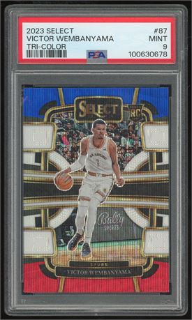 2023 Panini Select #87 Victor Wembanyama Tri-Color PSA 9 MINT