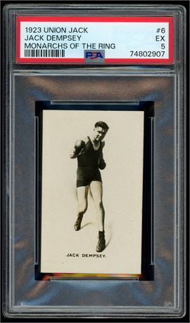 1923 Union Jack #6 Jack Dempsey Monarchs Of The Ring PSA 5 EX
