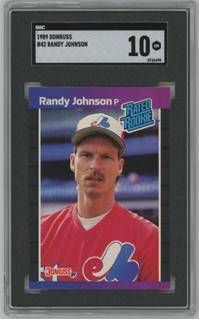 1989 Donruss #42 Randy Johnson RC SGC 10 GEM MINT