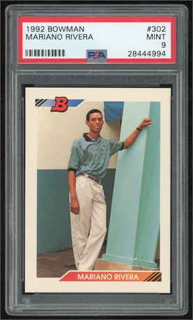 1992 Bowman #302 Mariano Rivera RC PSA 9 MINT