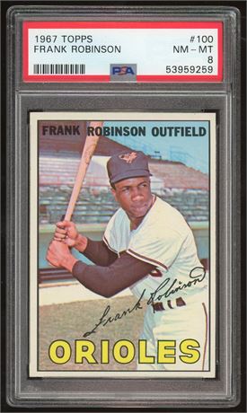 1967 Topps #100 Frank Robinson PSA 8 NMMT