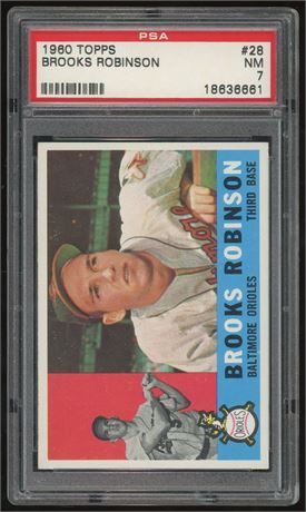 1960 Topps #28 Brooks Robinson PSA 7 NM Centered