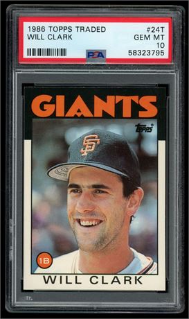 1986 Topps Traded #24T Will Clark RC PSA 10