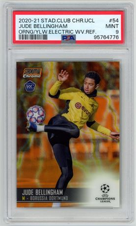 2020 Stadium Club Chrome UCL #54 Jude Bellingham RC PSA 9