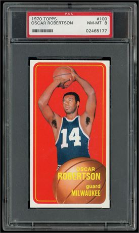 1970 Topps #100 Oscar Robertson PSA 8