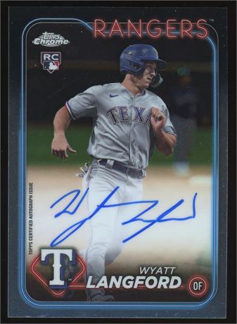 2024 Topps Chrome Rookie Auto Wyatt Langford RC