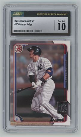 2015 Bowman Draft #150 Aaron Judge CSG 10 GEM MINT