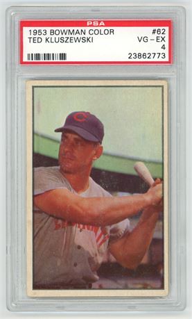 1953 Bowman Color #62 Ted Kluszewski PSA 4 VGEX