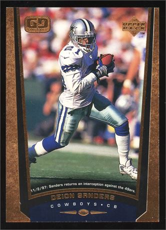 1998 Upper Deck #93 Deion Sanders Bronze Parallel 28/100 READ