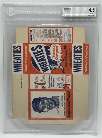 1951 Wheaties #1 Bob Feller BGS 4.5 VGEX+ Complete Box Pop 1, 2 Higher