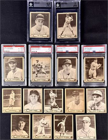 1940 Play Ball PSA/BGS/Raw Lot (15) VGEX to NM