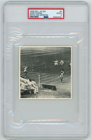 1938 Deli-Atjeh #8 Jesse Owens Defile Der Sporten PSA 2 GOOD