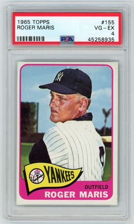 1965 Topps #155 Roger Maris PSA 4 VGEX
