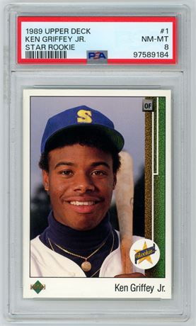 1989 Upper Deck #1 Ken Griffey Jr RC PSA 8 NMMT