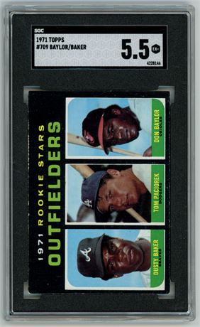1971 Topps #709 Don Baylor & Dusty Baker RC SGC 5.5 EX+