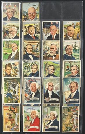 1956 Topps US Presidents Complete Set (1-36) EX AVG Condition