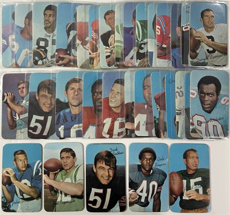 1970 Topps Super Football Lot (32) EX w/ Major Stars