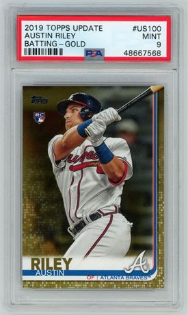 2019 Topps Update Austin Riley RC Batting Gold 403/2019 PSA 9 MINT