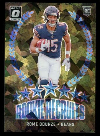 2024 Panini Donruss Optic #9 Rome Odunze Rookie Recruits Ice 9/15