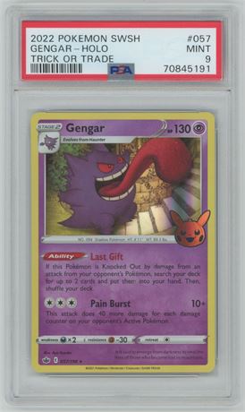 2022 Pokémon Sword & Shield #057 Gengar-Holo Trick Or Trade PSA 9 MINT