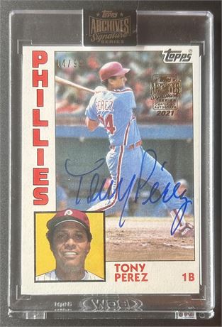2021 Topps Archives Signature Series Tony Perez Auto 14/99