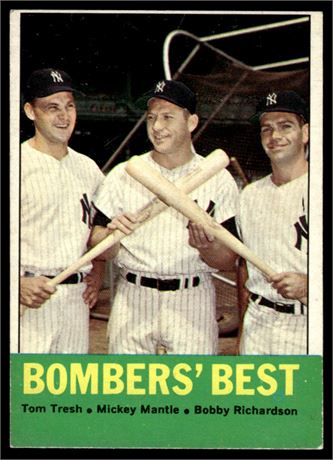 1963 Topps #173 Mickey Mantle Bombers' Best Low Grade