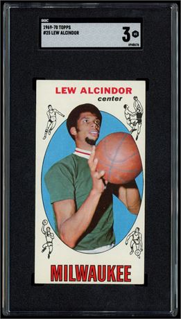 1969 Topps #25 Kareem Abdul-Jabbar RC SGC 3