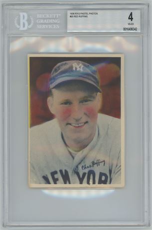 1936 R312 Pastel Photos #20 Red Ruffing BVG 4 VGEX Only BVG Graded Example