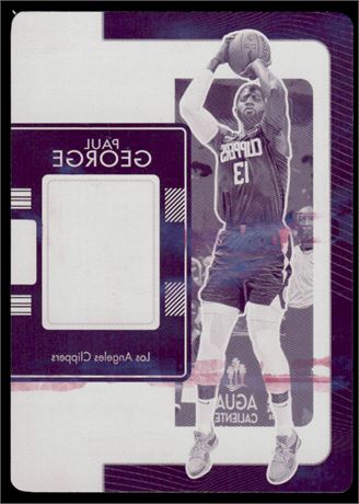 2022 Contenders Optic #24 Paul George Printing Plate 1/1