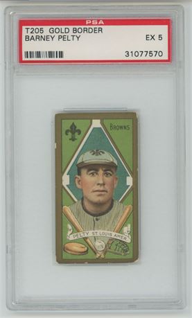 1911 T205 Piedmont Barney Pelty PSA 5 EX