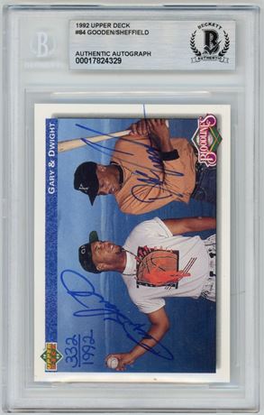 1992 Upper Deck #84 Gooden/Sheffield Dual Auto BGS Authentic