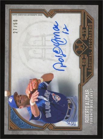 2017 Topps Museum Collection Archival Autos Roberto Alomar 27/50