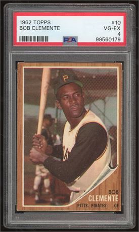 1962 Topps #10 Roberto Clemente PSA 4 VGEX