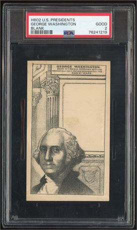 1880 H602 US Presidents George Washington Blank Back PSA 2 GOOD READ