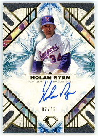 2025 Topps Diamond Icons Nolan Ryan Blue 07/15 w/ On Card Auto