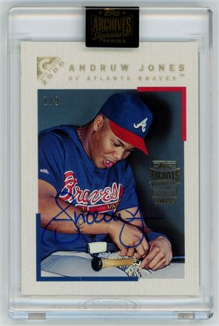 2000 Topps Archives Andruw Jones Signature Series 1/9 Auto Factory Sealed
