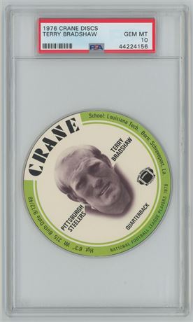 1976 Crane Discs Terry Bradshaw PSA 10 GEM MINT
