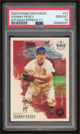 2020 Panini Diamond Kings #41 Johnny Pesky Artist Proof Masterpiece 1/1 PSA 10