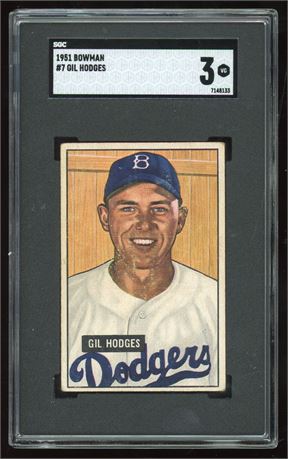 1951 Bowman #7 Gil Hodges SGC 3 VG