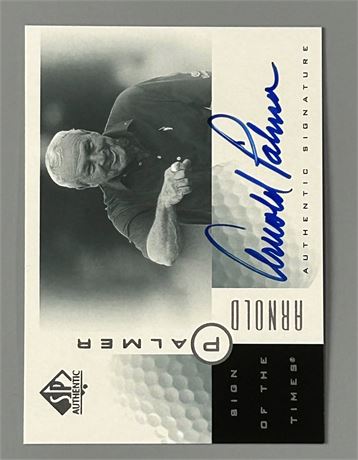 2001 Upper Deck SP Authentic Sign Of The Times Arnold Palmer Auto