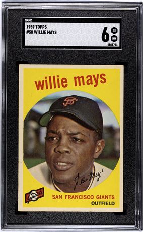 1959 Topps #50 Willie Mays SGC 6 EXMT