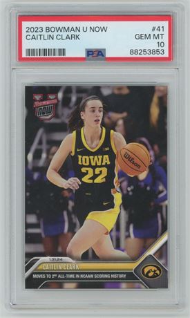 2023 Bowman U Now #41 Caitlin Clark PSA 10 GEM MINT