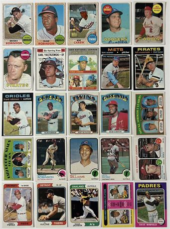 1968-1975 Topps Baseball HOF Lot (25) VGEX AVG READ