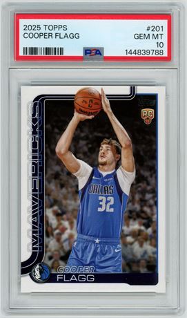 2025 Topps #201 Cooper Flagg RC PSA 10 GEM MINT