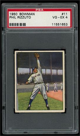 1950 Bowman #11 Phil Rizzuto PSA 4